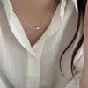 Collar de Mariposa de Plata de Ley S925 Aquamarina Versátil Diario para Mujer, No se Desvanece, Nicho, Gama Alta, Cadena para Clavícula de Lujo Accesible Nuevo