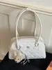 Shuai Mijia 2026 Primavera Nuevo Estilo Bolso de Bowling con Patrón de Diamantes para Mujer, Bolso de Hombro Moderno y Elegante, Bolso de Mano Sencillo para el Trabajo