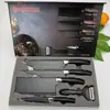 Cuchillo de Mango Fat Boy de Venta Caliente Cubierto con Grano de Madera Juego de Seis Piezas Combinación de Cuchillos de Cocina Suministros de Cocina Al por Mayor