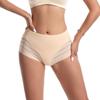 Ropa interior de mujer para comercio exterior transfronterizo, verano, seda de hielo, alta elasticidad, talle medio, talla grande, malla transpirable, sexy encaje, calzones de mujer