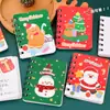 Cuaderno Espiral de Navidad Estudiante Dibujos Animados A7 Lateral Pequeño Cuaderno Bloc de Notas en Blanco Regalo Presente de Navidad Cuaderno