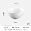 Fábrica de Origen Vajilla Blanca con Patrones Personalizados, Tazones de Cerámica para Fideos, Tazones de Arroz, Juego de Tazones para Sopa, Uso Diario, Venta al por Mayor para Comercio Exterior