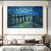 Pintura Decorativa al Óleo con Tinta Inyectora Yimin Cielo Nocturno Estrellado Azul Único Pintura Colgante para Hotel Hogar B&B Suministro Transfronterizo