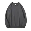 Sudadera de Cuello Redondo Amazon Seda de Leche Color Sólido Holgada Manga Larga Superior Al Por Mayor Estampada Simple Versátil Casual