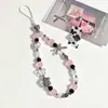 Ins Dulce y Picante Color Rosa y Negro Y2K Cadena para Teléfono Móvil de Cuentas Japonesa y Coreana Colgante de Cámara Accesorios para Bolsa de Regalo de Estudiante Femenina