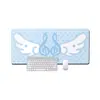 En stock punto gris ala nota musical tamaño grande alfombrilla de ratón engrosada antideslizante para juegos oficina teclado escritorio alfombrilla