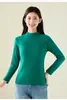 Nova camisa base de fleece espessada para outono e inverno para mulheres, com fleece extra, alta elasticidade, modeladora, à prova de frio, top de gola média