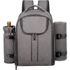 Fábrica de Bolsas BSCI Nova Bolsa de Piquenique à Prova de Vazamento Mochila Cooler de Praia com Bolsa Térmica para Vinho Mochila de Piquenique de Camada Dupla