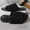 Sandalias planas de tela Flyknit de comercio exterior europeo y americano para mujer, nuevas sandalias de playa con punta redonda y talla grande transfronterizas
