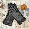 Guantes Calientes para Mujer Otoño e Invierno Forrados de Felpa Engrosados de Cuero Proteico Guantes con Pantalla Táctil a Prueba de Frío para Montar Guantes de Algodón Espanylike con Pantalla Táctil