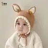 Gorro de Bebé Estilo Otoño e Invierno para Niñas, Lindo Gorro de Lana Tejida de Conejo con Protección para los Oídos para Bebés y Niños Pequeños, Diseño Único