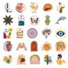 Precio Fijo50 Piezas de Compra Directa Transfronteriza Divertidos Stickers Impermeables de Onda Arcoíris de PP Pegatinas para Funda de Teléfono DIY
