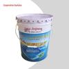Balde branco de 20 litros de tinta para impressão com logotipo de marca registrada braçadeira anticongelante tinta metal balde aberto balde de folha de flandres