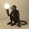 Lámpara de Resina de Mono Creativo Escandinavo Lámpara de Cuerda de Cáñamo Iluminación Animal de Estilo Retro Industrial Creativo Personalizado para Tienda de Ropa Restaurante