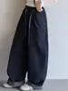 Pantalones de pierna ancha a cuadros con retazos nuevos para otoño de niña, pantalones largos casuales holgados, pantalones modernos y de moda para niñas mayores en otoño
