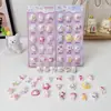Novos adesivos 3D fofos de gatinha KT com glitter que balançam, com variedade de materiais para decoração de copo de água infantil