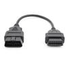 Novo OBD2 16PIN adequado para 30 cm macho e fêmea 16 núcleo redondo cabo de extensão do carro/cabo de conversão do carro