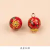 Novos Botões de Imitação de Jade para Pintura a Óleo Estilo Chinês, Botões de Bandeja de Flores de Metal, Acessórios Decorativos para Roupas Retro Cheongsam Hanfu