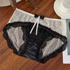 Nuevas Braguitas de Encaje de Alto Valor de Color Puro Deseo para Mujer, Entrepierna Bacteriostática de Algodón Puro, Calzoncillos Sexy de Malla Transparente Francesa para Mujer
