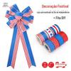 Pinha Estrelas de Página Listras Decorações de Natal Laços Decoração para Festa de Ação de Graças Laços Fitas Estampadas Personalizado