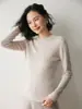 Suéter de Cachemira para Mujer de Color Sólido con Cuello Redondo, Nuevo para Otoño e Invierno 2026, Simple y Versátil, Cálido y Cómodo, Suéter Amigable con la Piel