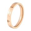 Foverlove aço titânio galvanoplastia 14k anel de diamante nicho simples anel de casal amor feminino inglês atacado