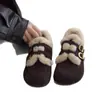 Versión de Piel Suave~Nuevos Zapatos Cálidos de Piel Suave Estilo Retro con Punta Redonda y Forro de Felpa para Otoño e Invierno, con Suelas Gruesas y Aumento de Altura Oculto para Mujer