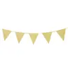 Bandera de Papel con Cuerda Triangular Dorada y Plateada, Rosa Cebolla Dorada, Negra, Decoración de Fiesta, Banderín de Tirar
