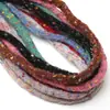 Corda de fio oco colorida de poliéster fio de poliéster DIY corda de tricô artesanal decoração chaveiro de miçangas Perler pingente de bolsa