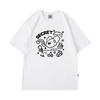 Camiseta de Manga Corta Transfronteriza para Hombre Nueva de Dibujos Animados Casual Hombro Caído 2024 Cuello Redondo Moda Verano Camiseta de Manga Media Estampada