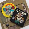 Parches Adhesivos de Personaje de Dibujos Animados Bordados de Colores para Deporte, Fitness, Levantamiento de Pesas, Chica Experta, Insignia de Parche de Animales Lindos