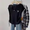 Projetado para ser Slim e Versátil, Estilo Coreano, Doce e Rejuvenescedor, Com Cordão de Laço, Plissado, Gola Redonda, Top de Tricô