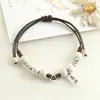 Pulseira Cerâmica Colorida Retrô Nicho Luxo Leve Tendência Chinesa Pulseira Trançada Artística Versátil Pulseira de Contas Texturizada