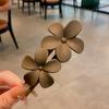 Moda Estilo Coreano Flor Clip Atrás da Cabeça Cabelo Enrolado Adorno de Cabeça Feminino Versátil Grampo de Cabelo Saída Grande Grampo de Bico de Pato Grampo de Cabelo Feminino