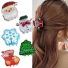 Venta caliente transfronteriza Navidad tamaño pequeño lentejuela delgada Flash clip moda lindo Papá Noel copo de nieve media corbata garra para el cabello
