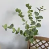 Bosque Escandinavo Verde Planta Verde Hoja Verde Techo de Salón de Bodas Mimosa Plástico Flor Falsa Hierba de Amante Eucalipto