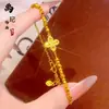 Pulseira de abóbora borboleta ouro antigo de alta cor loja de ouro com joias flash nicho luxo quatro folhas
