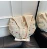Bolsa Transversal Estilo Preguiçoso com Miçangas Tecida para Mulheres 2025 Nova Bolsa de Ombro Fofa Bolsa Tote de Mão de Grande Capacidade