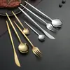 Conjunto de talheres de quatro peças Amazon Portugal transfronteiriço, talheres de aço inoxidável, faca de bife estilo ocidental, garfo e colher, talheres de hotel