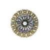Broche de Girasol Retro Aleación Ropa de Mujer Corsage Decorativo Incrustado con Pedrería Pin Fijo Accesorios Atmosféricos