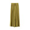 [Calça Gelada Refrigerada] Calça Casual de Algodão e Linho Projetada Feminina Verão Nova Cintura Alta Tamanho Grande Calça de Perna Larga Costurada 3009