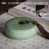 Tinta para Olla Caliente de Cerámica Longquan con Borla y Tapa, Caja de Tinta Celadón para Caligrafía, Piedra de Tinta Que No Se Seca, Soporte para Pinceles de Caligrafía, Venta al por Mayor
