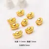 Cuentas Espaciadoras Pequeñas tipo Lingote Chapadas en Oro con Agujeros para Manualidades DIY, Pulseras de Cuerda Trenzada Hechas a Mano, Collares y Accesorios de Joyería