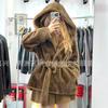Abrigo de Moda Exclusivo Transfronterizo con Piel Integrada para Mujer 2025 Otoño e Invierno Nuevo Cárdigan de Terciopelo Visón Sintético Abrigo de Piel