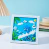 Pegamento crema para pintura de escena 3D para niños, pintura hecha a mano DIY, pintura oceánica, pintura de escena de micropaísaje, paquete de materiales de juguete educativo