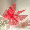 Decoración de Boda Mariposa Pasillo de Boda Flor de Gasa Artificial Tridimensional Mariposa Arreglo de Boda Adornos para Dormitorio Sala de Estar
