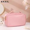 Nova bolsa cosmética avançada portátil de grande capacidade e dupla camada da Amazon, bolsa clutch portátil à prova d'água para armazenamento em estoque