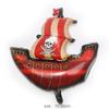 Globo de Película de Aluminio con Forma de Barco Pirata Nuevo Transfronterizo, Globo con Forma de Pirata de Dibujos Animados, Decoración Temática para Fiesta de Cumpleaños