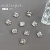 Decorações de Unhas com Bolas de Diamante de Zircônia de Alta Qualidade, Diamantes Quadrados de Açúcar Gelado Branco e Diamantes de Ovo de Pombo para Unhas, Diamantes Empilhados Prontos para Nail Art