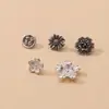 Al por mayor Plata de Ley 925 Plata Tailandesa Accesorios de Joyería DIY Cuerda de Pulsera de Plata Retro Hebilla de Flor Trenzada Gemelos Colgante de Flor Multiusos